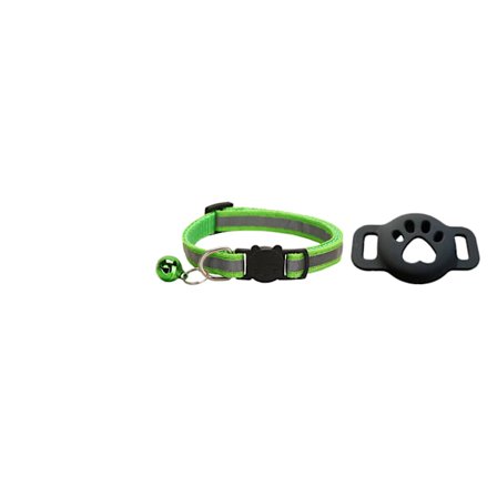 Katte tracker til Airtag, intet månedligt gebyr, GPS lokations tracker, reflekterende vandtæt halsbånd med sikkerhedsspænde.