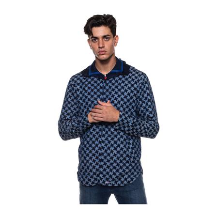 Kiton, Walter reversible jacket Blauw, Heren, Maat:M,print