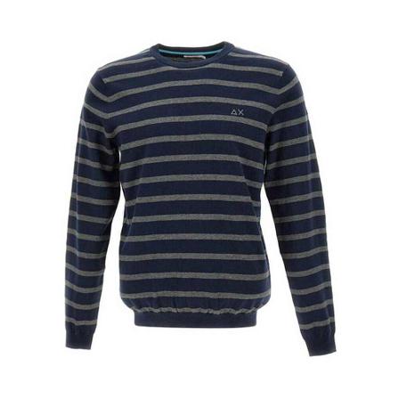 Sun68, Round-neck Knitwear Blauw, Heren, Maat:XL
