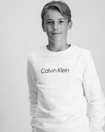 Calvin Klein INST. LOGO REGULAR CN Wit Truien Jongens - Kids Brand Store