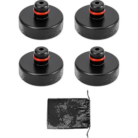 4 stk. løftepuck med opbevaringspose, gummipuck til Tesla Model 3, Model Y, Model S, beskytter bilens rammeskinner-sfygv