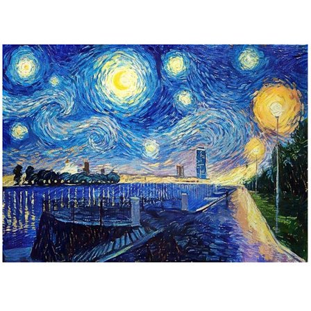 30x40cm Voksne Børn 5D DIY Diamant Maleri Kit - Van Gogh