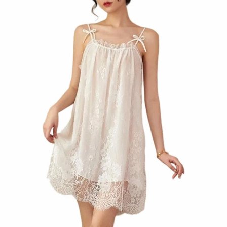 Sexy blondenattkjole Sexy undertøy Ryggløs fristelse Tynne hjemmeklær Pyjamas mote holdbar praktisk