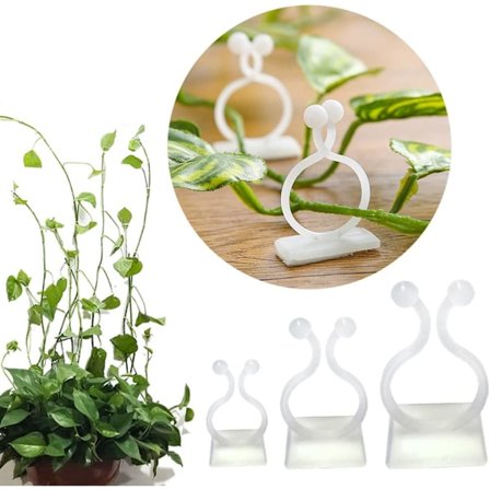 100 kappaletta seinälle kiinnitettäviä kiipeilykasvien tukia - 3 kokoa - itsekiinnittyvät