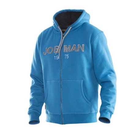 Jobman Herr Vintage Fodrad Full Zip Hoodie XXL Ocean Blue/Dark G
