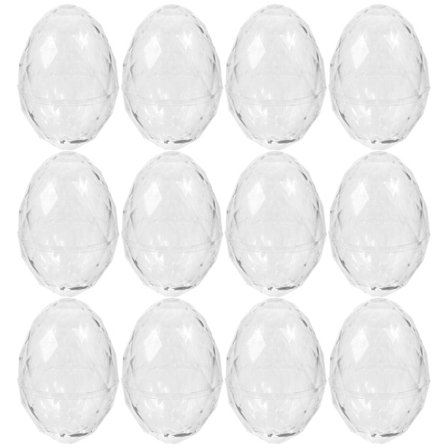 12 stk. Plastik Æg Ornament Kugler DIY Fyldbare Æg Ornament Kugler Slikbokse Til Dekoration
