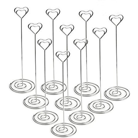 10 høje kortholdere, bordnummerholdere, bordkortholdere, ta