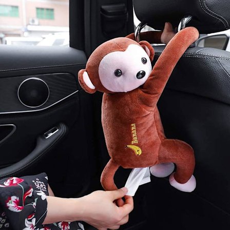 Cute Monkey Paper Holder, Car Paper Holder, Cartoon Tissue Box