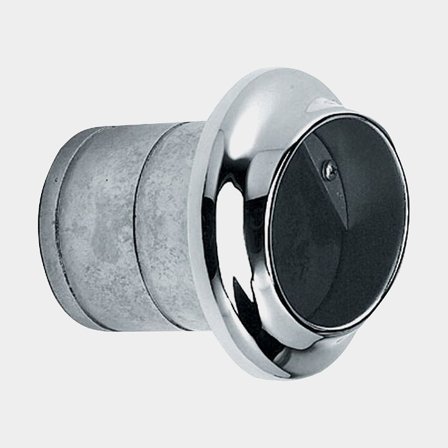 1852-Marine Avgasgenomföring RF med plastmotklaff Ø76 mm i högglanspolerat rostfritt stål AISI 316 för båt