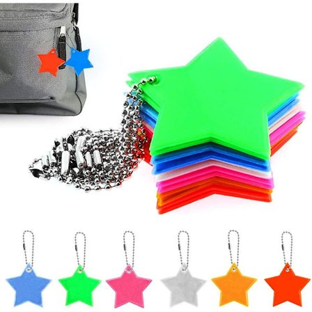 12 stk Refleksmerker, Sikkerhetsrefleksmerker, Refleksmerker for Barn til Skolesekk, Sykling, Løping om Natten [DB]