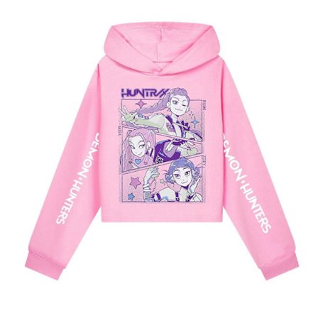 Jenter KPOP Demon Hunters Hettegenser Barn HUNTRX Genser Sweatshirt Pullover Jumper Topp _12 A 140