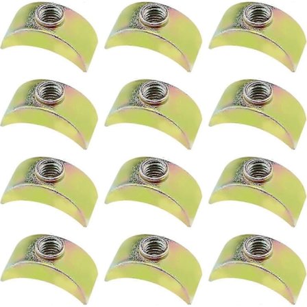 40 stk. halvmåne møtrikker møbelkonnektor møtrikker afstandsskive til tilslutning af møbler seng - på lager