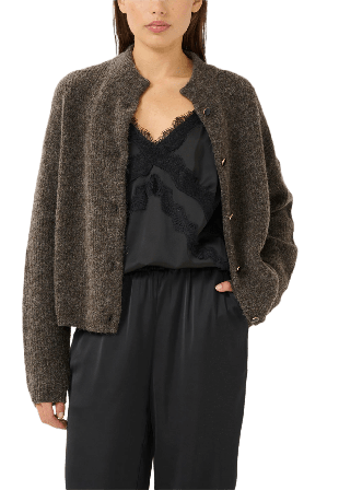 Gestuz AlphaGZ Short Cardigan Tröjor Dam Brun XXS