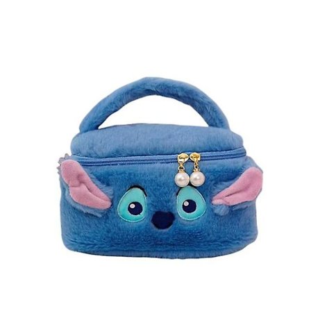 Anime Disney Stitch Makeup Taske Stor Kapacitet Kosmetik Opbevaringspose Æske Bærbar Tegneserie Figur Plys Håndtaske Piger Kvinde Gaver