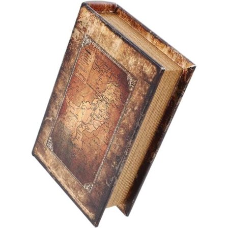 Hul Bog Opbevaringsboks med Retro Hyldedekoration, Hemmelig Displayrekvisit til Sofabord, 24×17×6 cm