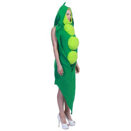 Festival karneval grønnsaks scene kostyme Halloween fest cosplay mat erte kostyme MJ51 Pea one-piece suit One Size