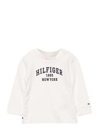Baby Varsity Tee L/S T-shirts Long-sleeved T-shirts Valkoinen Tommy Hilfiger