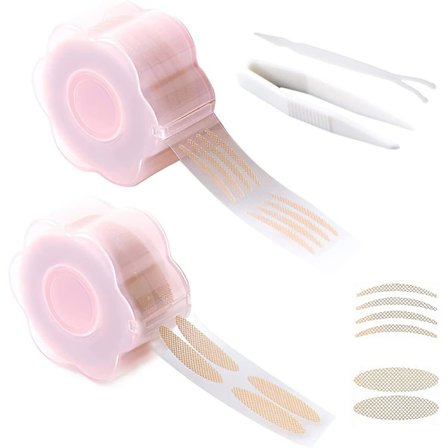 1200 stk. Øjenlågstape, usynlige dobbelte øjenlågsløftningsstrimler Instant øjenlågsklistermærker, selvklæbende øjentape Fiber til hættehængende 