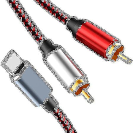 USB-C til 2 RCA Audio Kabel Type C Han til 2 RCA Han Audio Kabel til Tablet Højttaler Forstærker TV, 1