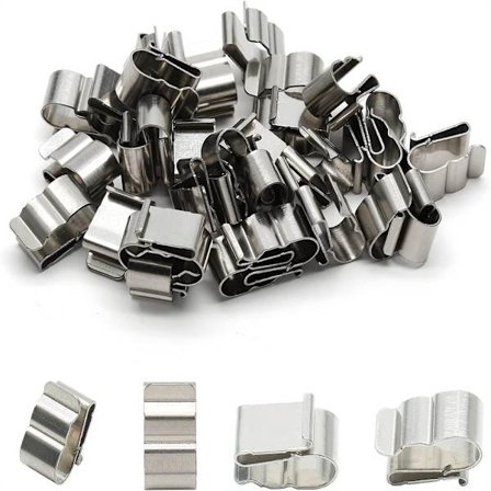 Kabelklemmer Metaltrådsklemmer Trailer Kabelramme Rustfrit Stål Klemme Jumper 50stk