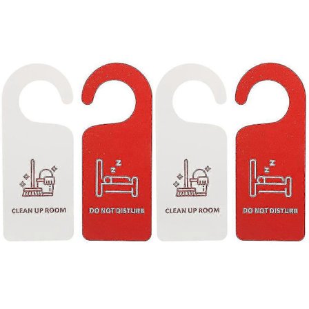 4 kpl Siivoa Huone -kyltti Älä Häiritse -kyltti Kaksipuolinen Ovenripustin Kyltti Hotelliin