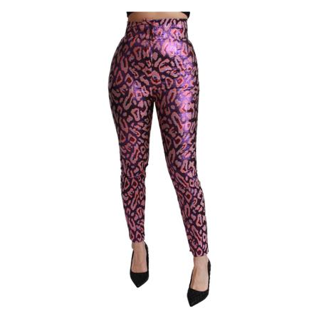 Dolce & Gabbana Cropped High Waist Bukser Lilla, Dame