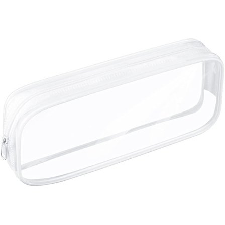 Gennemsigtig penalhus, gennemsigtig eksamen penalhus, vandtæt PVC lynlås kosmetik opbevaringspose, rejse bagagepose makeup kosmetiktaske