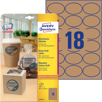 Etikett Papper 63,5x42,3 mm