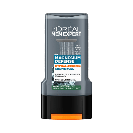 L'Oréal Paris Magnesium Hypoallergenic Shower Gel Kropp Herr 300 ML