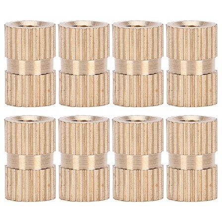 100 stk Profesjonelle Riflet Kobbermutter Innlegg Mutter Håndverk Tilbehør M4 x 10 x 6