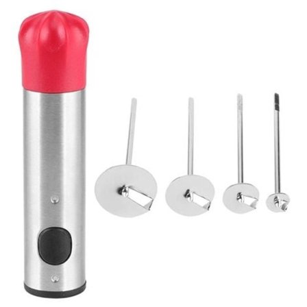 Vihannesten kaivamiseen tarkoitettu ruostumattomasta teräksestä valmistettu pyörivä porakone Vihannesten porakone Hedelmien porakone lapsille 