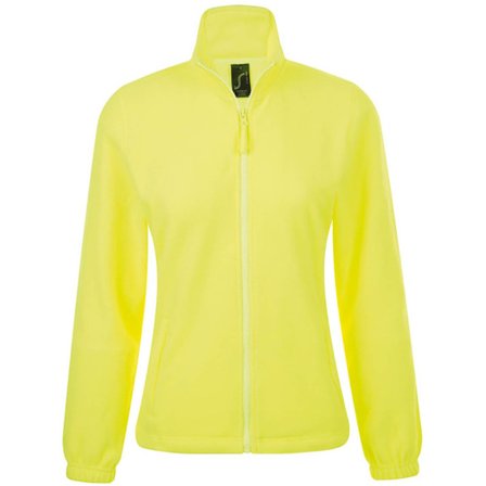 SOS Dam/Dam North Full Zip Fleecejacka Neon Gul