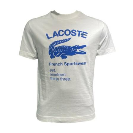 Lacoste, T-Shirts Wit, Heren, Maat:M