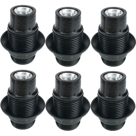 E14 Glödlampsockel 250V 4A, 6st E14 Lamphållare, Plastlampa