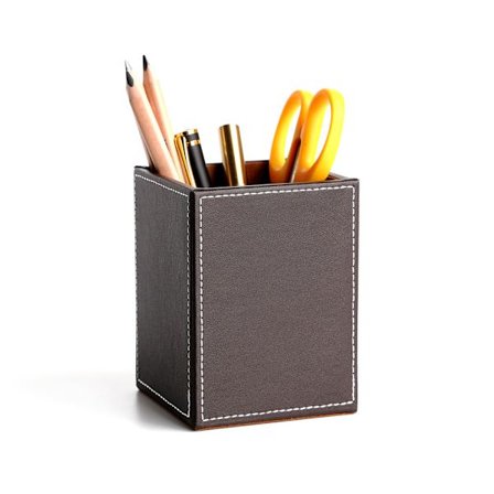 Dekorativ skinnpenn-holder, kontorrekvisita, oppbevaringsgave