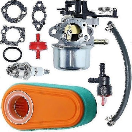 Forgasser Kompatibel med Troy-bilt Modeller 020568 020676 8.5HP 850ex Rundt Trykk for Briggs & Stratton 591137 216852 590780 593380-Perfekt