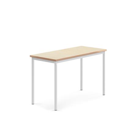 Tisch SONITUS, 1200x600x760 mm, Linoleum beige, weiß