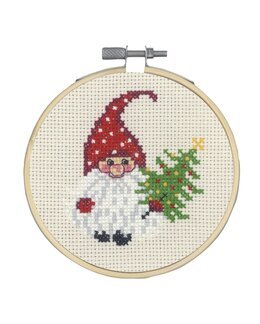 Stickpackung Bild Wichtel und Tanne