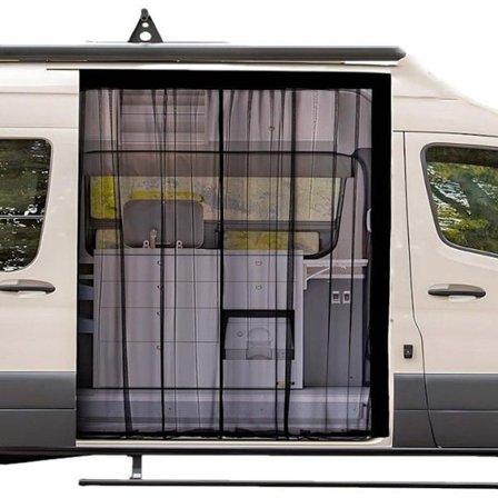 ING Magnetisk Myggenet - 165 cm x 165 cm - RV Insektnet - Skydedørsnet