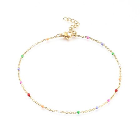 Vristlänk i Guldpläterad AISI 304 stål med multicor länkar