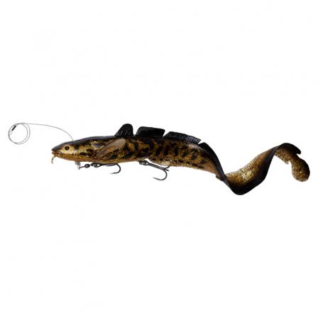 Savage Gear 3D Line Thru Burbot 50cm, 435g Fast Sinking - Black Gold U