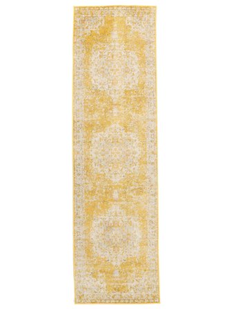 Medallion Nadia Yellow Runner Rug Small Oeko-Tex