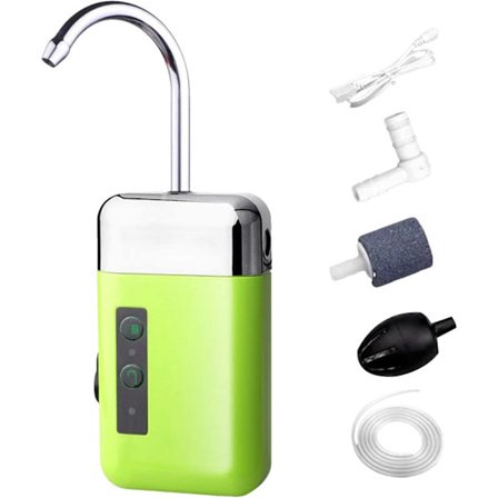 Utomhusfiskepump, Akvarium Syrepump, Induktivt Vattenflöde Tyst Automatisk Akvarium Luftare Bubbelset