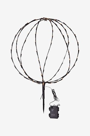 Star Trading - Udendørsdekoration Sphere 64cm - Sort - Dekorationsbelysning - Fra Homeroom