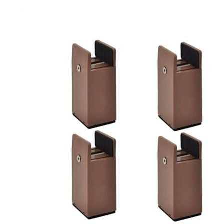 Møbelben Sett med 4 Justerbare Møbelbein - Brun - Høyde 100mm - Passer 10-37mm