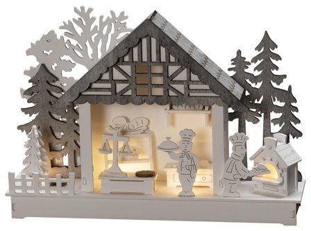 Konstsmide 3262-210 Siluettlampa hus, trä, Belysning