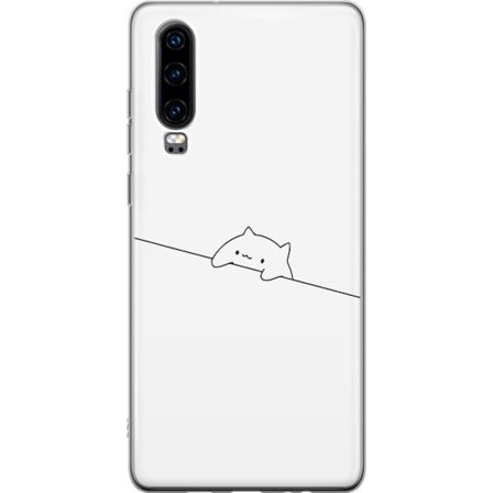 Yhteensopiva Puhelinkuori Huawei P30 Auta Kissaa