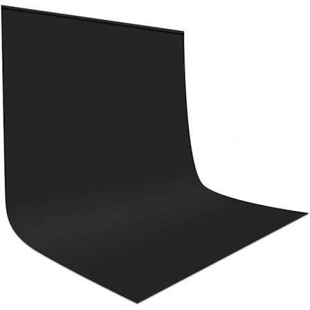 Svart bakgrund 1,6x2M Professionell fotostudiobakgrund Matt, A