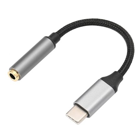D0101 USBC Type C -sovitinportti 3,5 mm:n Aux-ääniliitäntään Kuulokkeet Kuulokkeet USB-kaapeli (harmaa)
