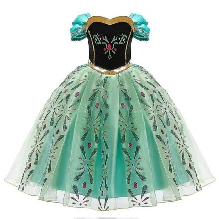 Tyttö Anna Elsa -mekko Lapset Halloween -asu Lapset Prinsessamekot Karnevaali Syntymäpäivä Dress G 3T